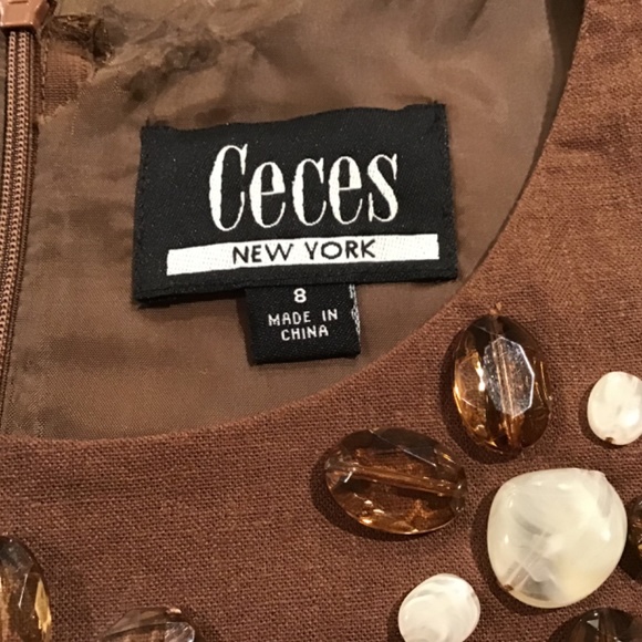 CECES NEW YORK 8 Dress Jungle Animal Print Retro Pencil Mob Wife Chic Glam NWT - Picture 9 of 11